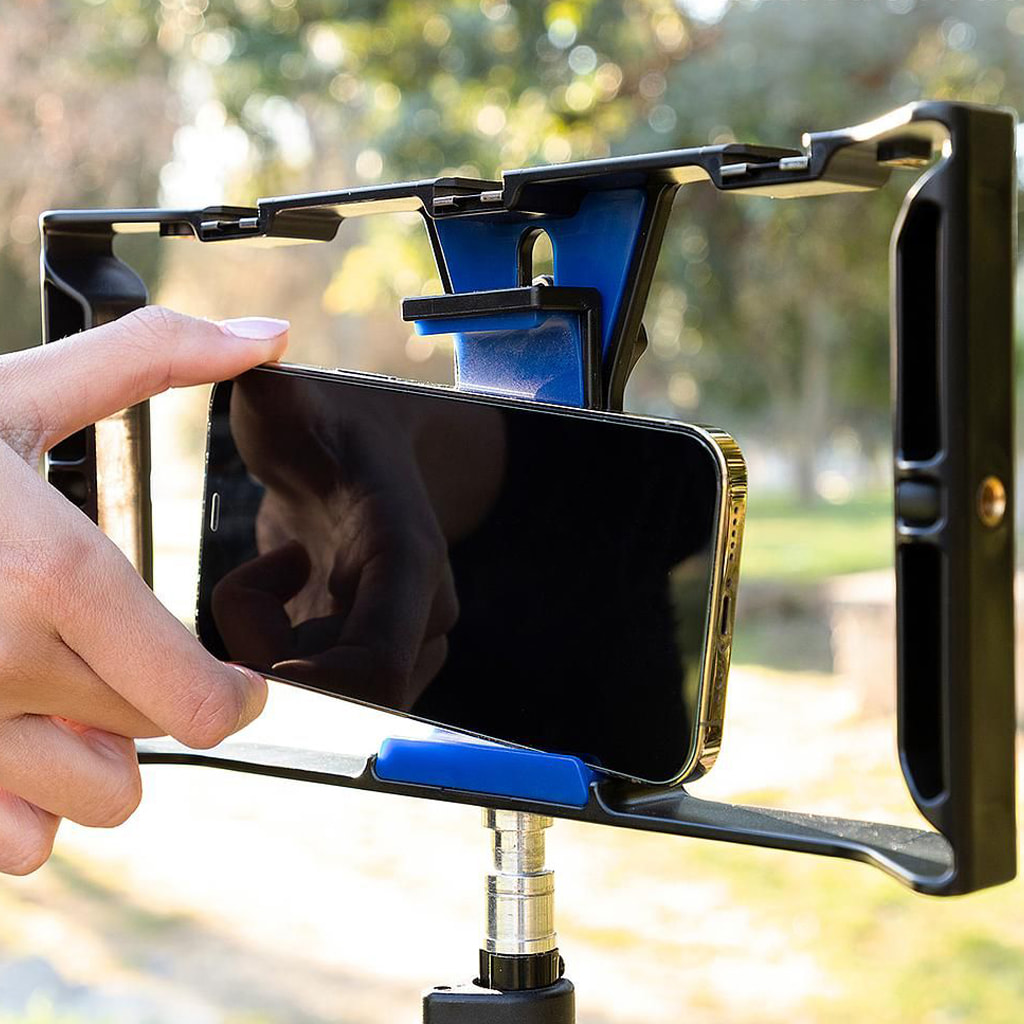 Supporto per smartphone con stabilizzatore manuale stafect - nero - 25x13x5,4 cm
