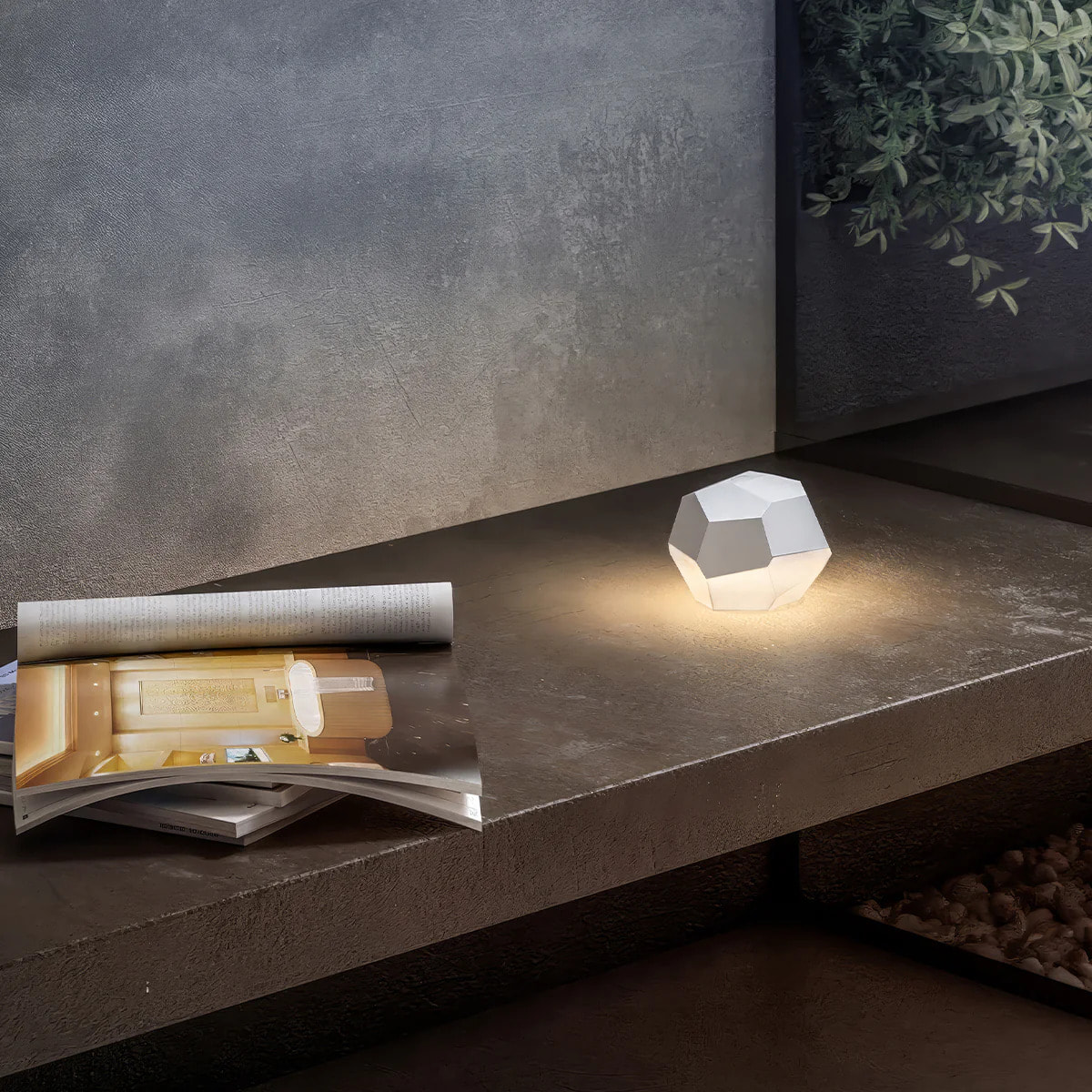 Lampe de table design STONE H33cm