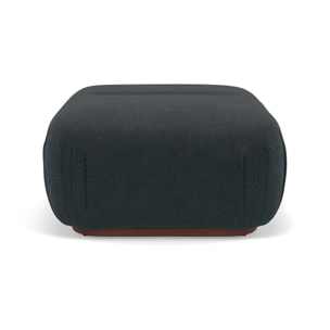 Penelope - pouf en velours texturé - Noir