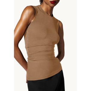 Top senza maniche The Crepe Jersey Top Sleeveles