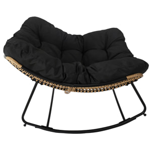 Fauteuil A Bacsule Tulum Coussin Noir