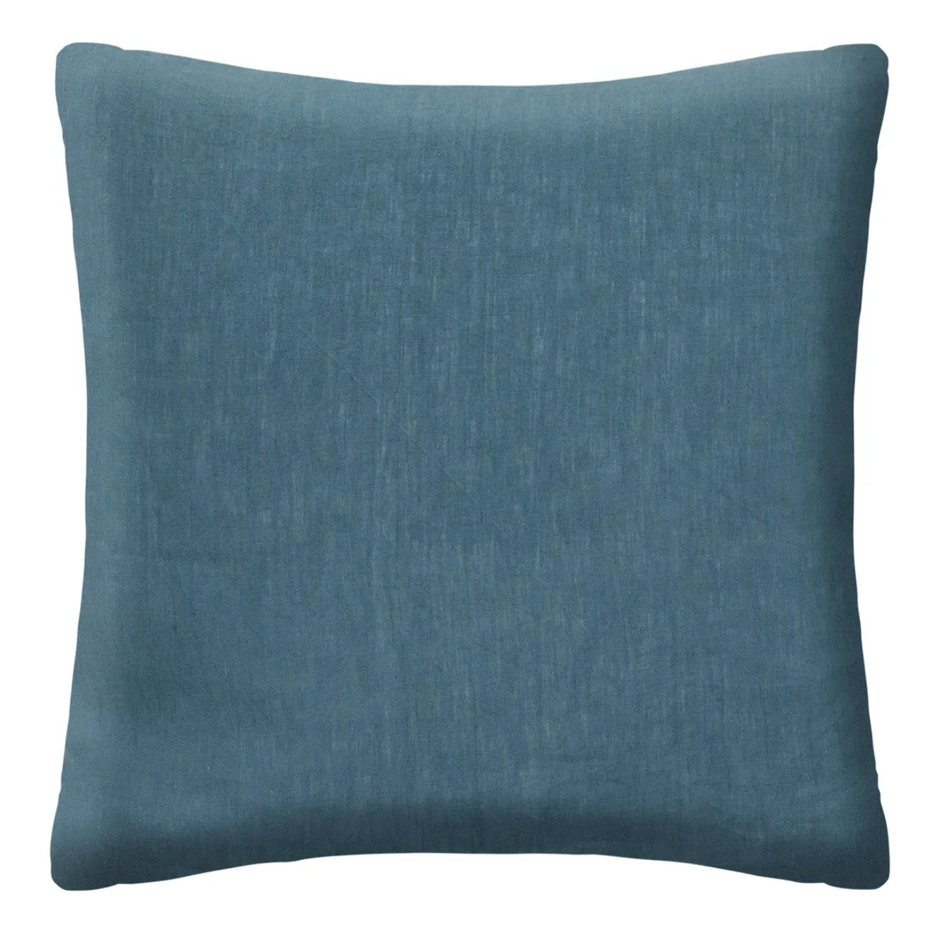 Taie d'oreiller "Linah" - bleu canard - lin lavé 65x65 cm