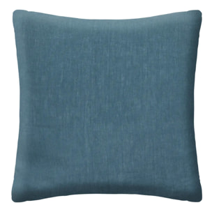 Taie d'oreiller "Linah" - bleu canard - lin lavé 65x65 cm
