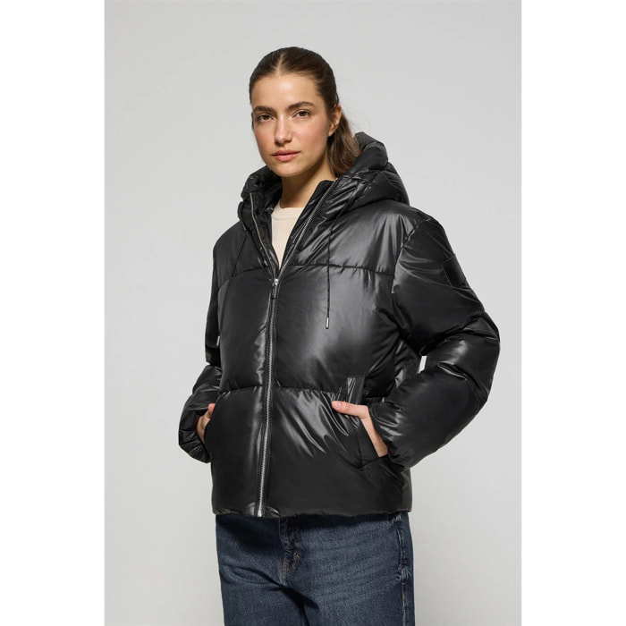 Chaqueta negra corta acolchada Sidney con detalles Polo Club