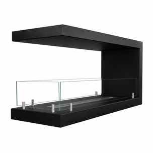 Maratea 120 - Camino a Bioetanolo da Incasso Trifacciale 120x50x30 cm con Bruciatore 1,25lt in Acciaio