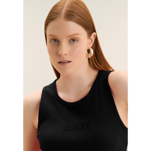 Canotta Cropped con logo FREDDY ricamato