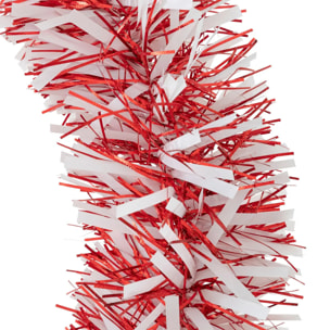 Guirlande de Noël boa 150x8x2m rouge et blanc