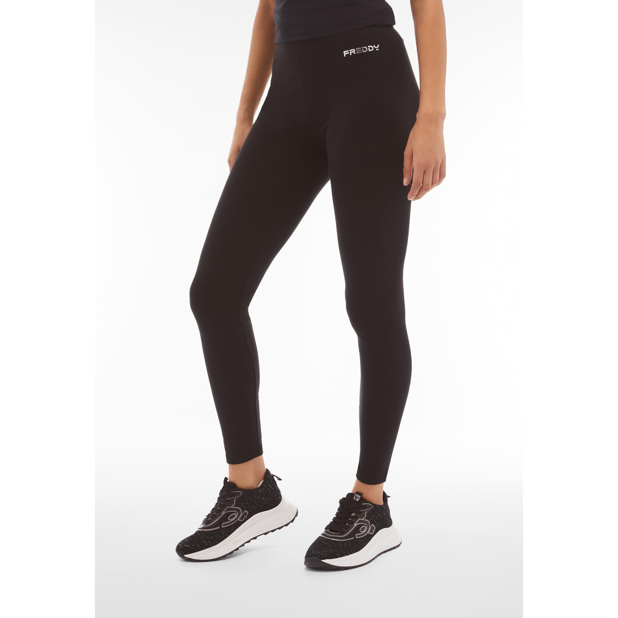 Leggings 7/8 vita regular in heavy jersey stretch