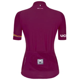 Maglia Women'S World Tour Eco - Uci Official - Ciclamino - Donna