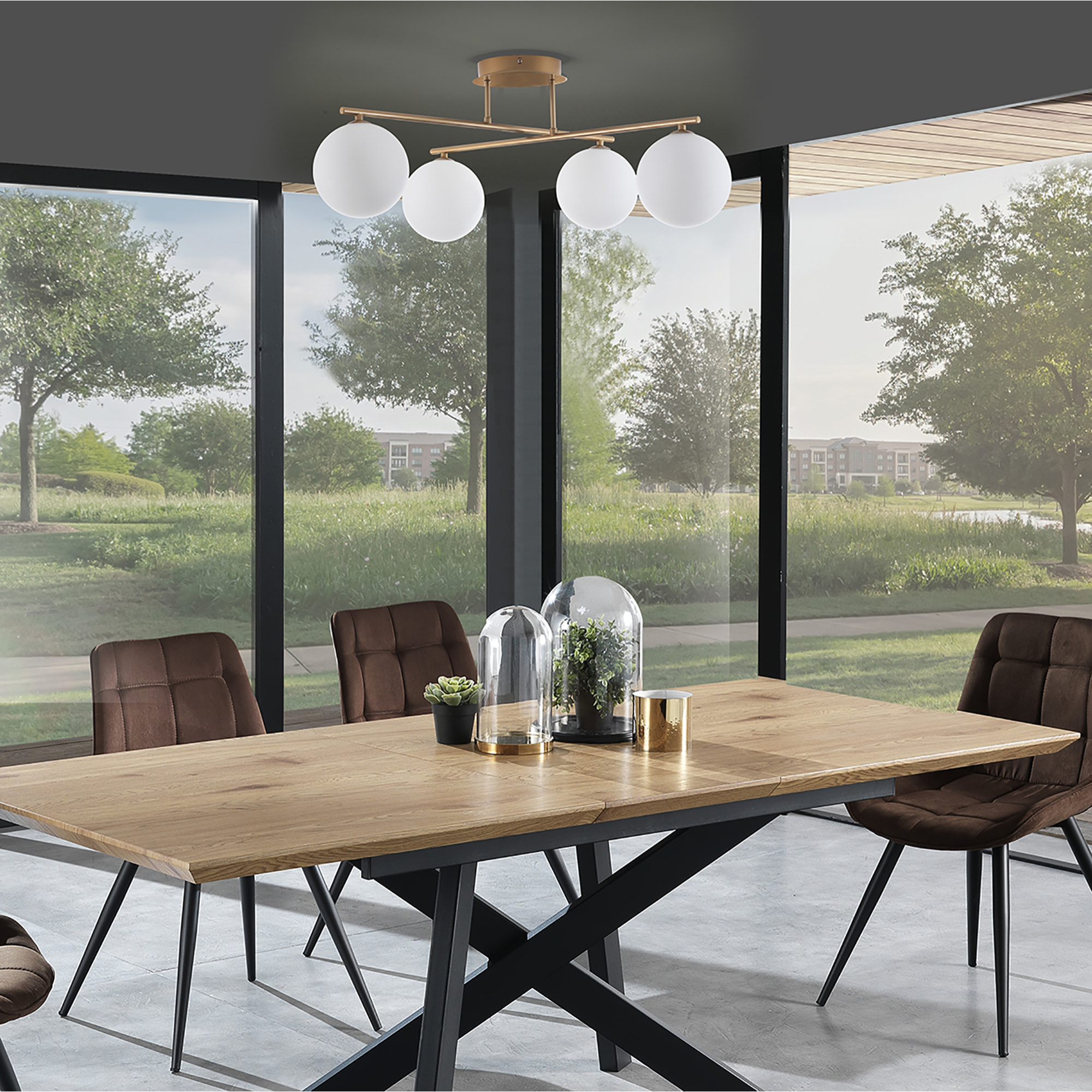 Oresteluchetta lampadario NEWTON GOLD