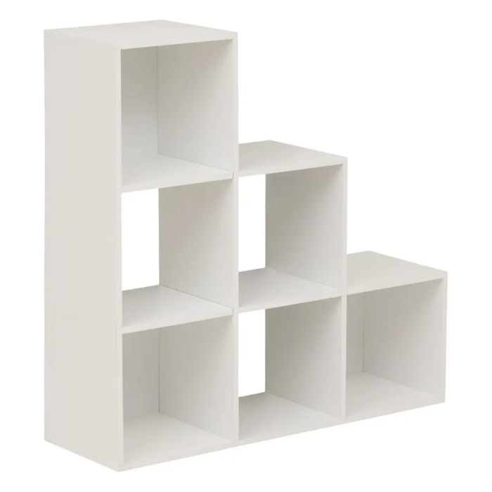 Étagère Mix'N Modul 6 cases escalier 32x102cm blanc