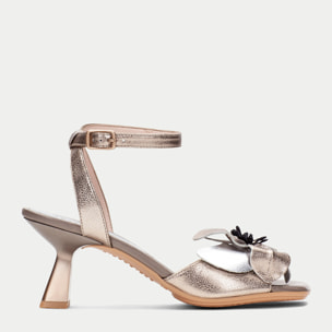 Sandalia Tacon Danielle Oro 6 cm