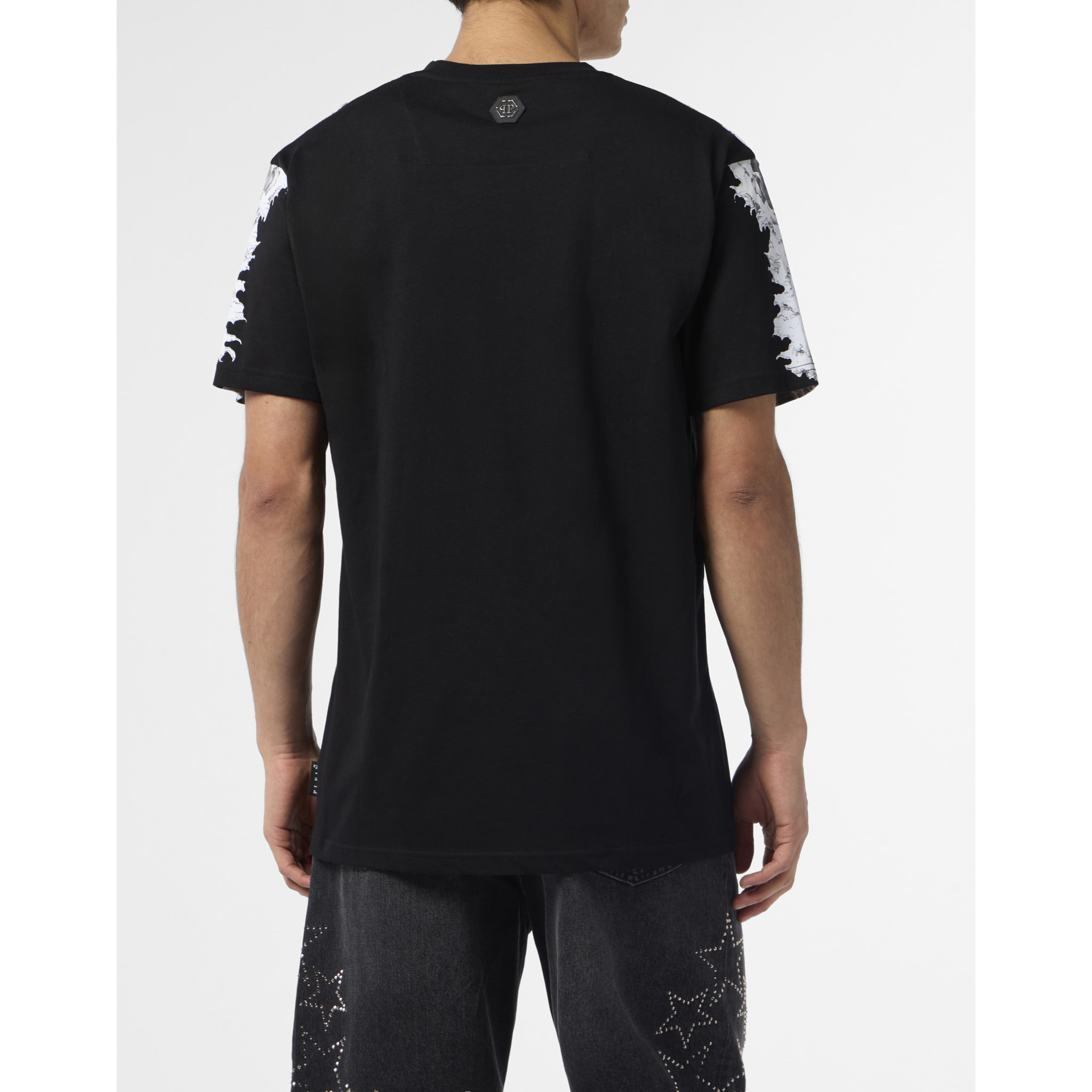 PHILIPP PLEIN Round Neck T-Shirt Ceramic Skulls