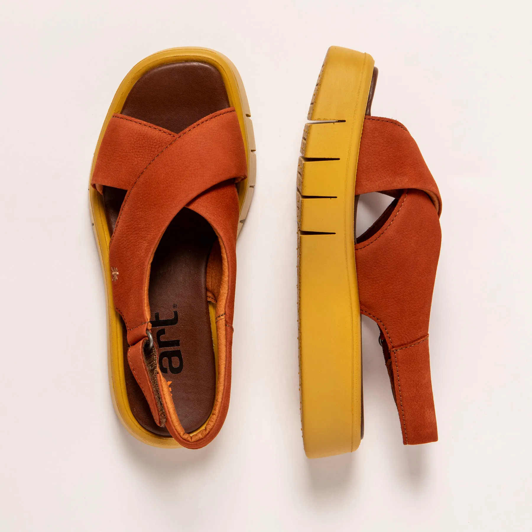 Sandalias 1855 NOBUCK DARK ORANGE/ MALAGA color Dark orange