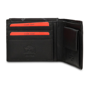 Portafoglio uomo in vera pelle - Modello Ardenza Nova - Casual - 12.0 x 9.0 x 2.0 cm