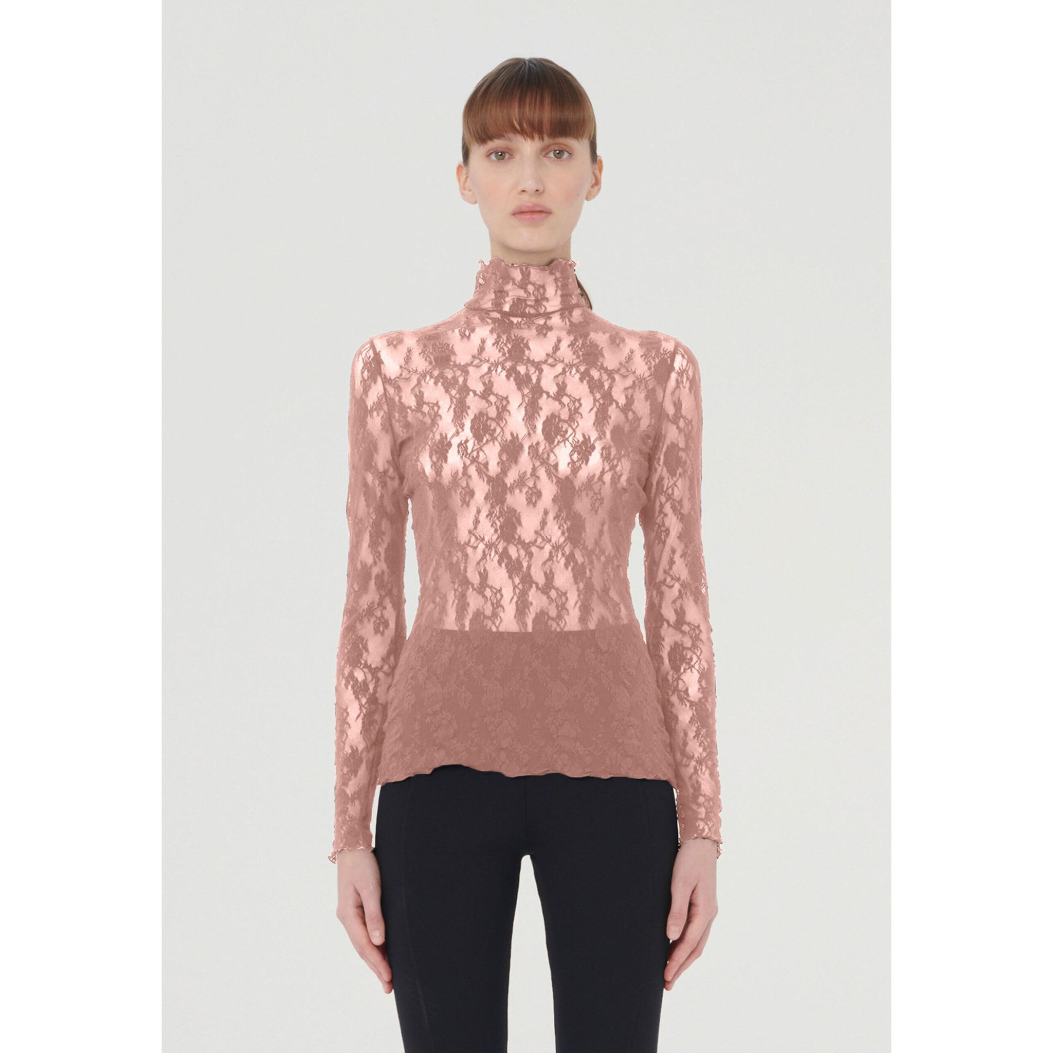 Top a maniche lunghe Floral Lace Top Long Sleeves