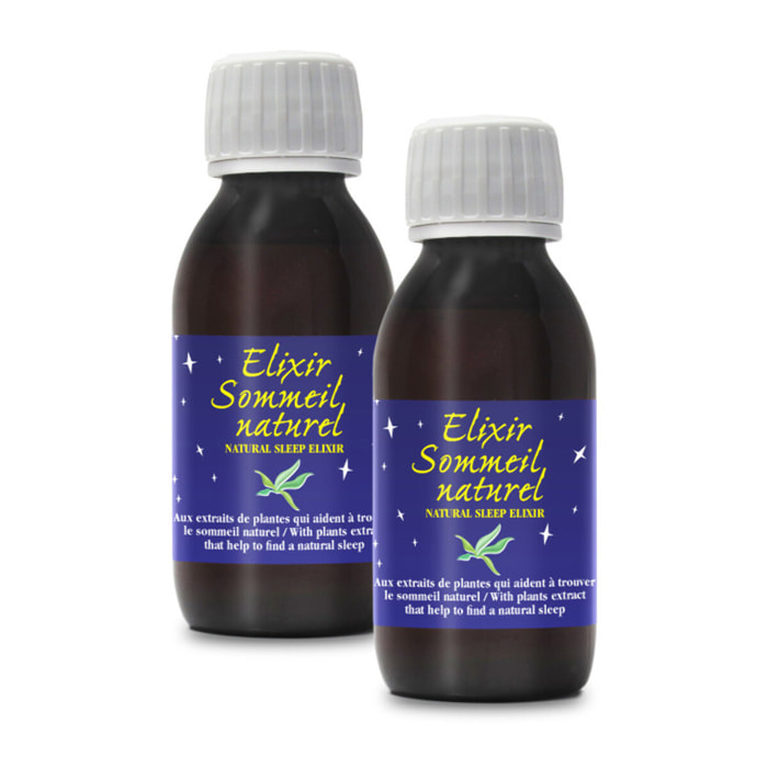 NUTRI EXPERT - Elixir Sommeil Naturel - Apaisant et relaxant - Contribue au bien-être physique et mental - Contribue à une meilleure qualité du sommeil - Flacon de 125 ml - Marque Française - Lot de 2