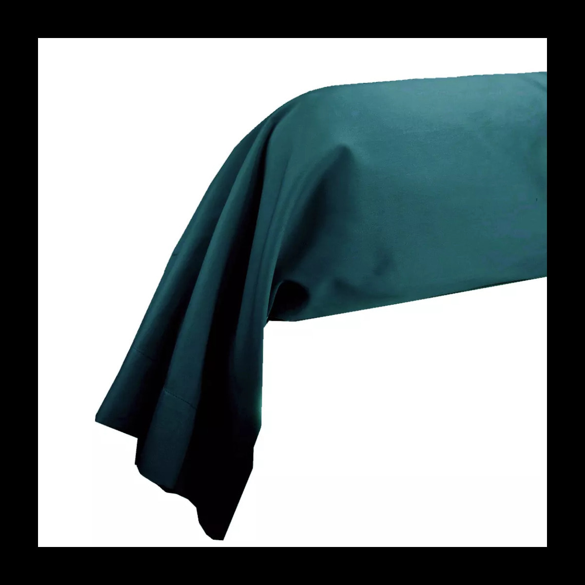 Taie de traversin satin de coton 115 g/m² uni vert Ava uni canard
