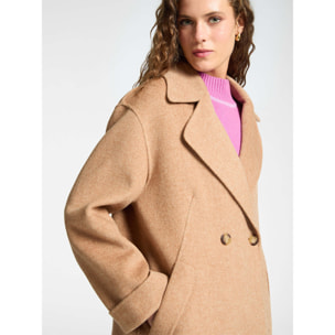 Elena Mirò - Cappotto midi in lana - Beige