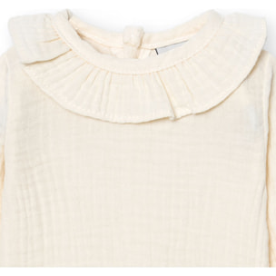 Body bebé manga larga cuello bambula