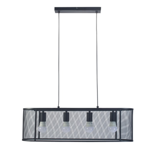 Forlight Colgante Interior LED Numan E27 15W Negro para Comedor, Sala de Estar