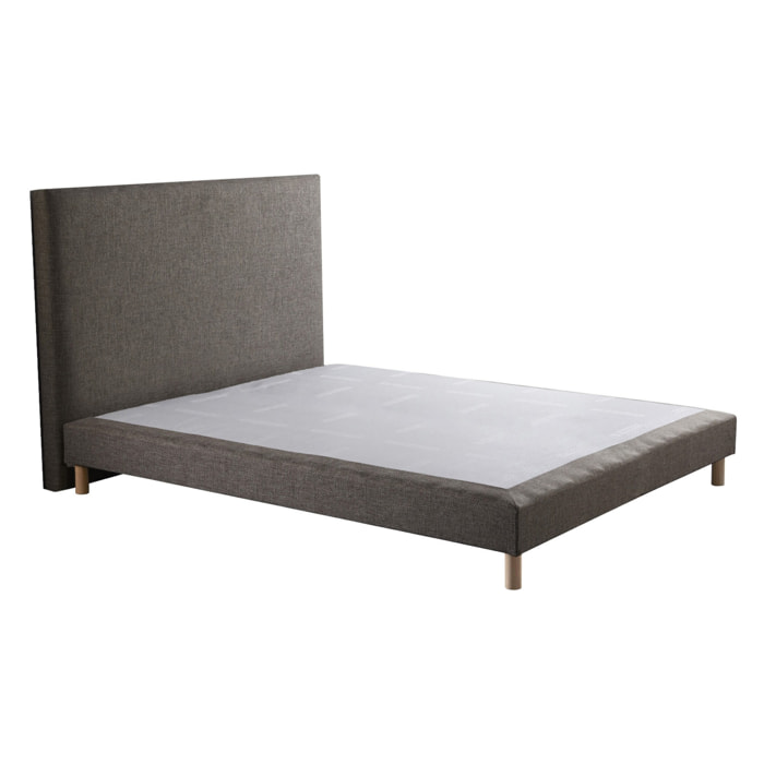 Sommier confort durable SYMBIOSE avec tête de lit lisse élégante