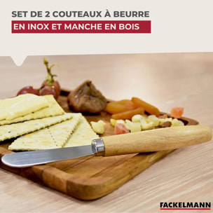 Lot de 2 couteaux à beurre 18 cm Fackelmann Sybarys