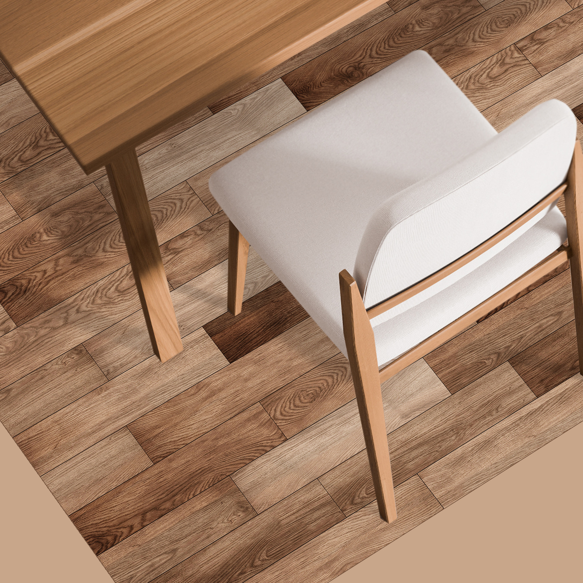 Alfombra de vinilo Madera 66x100 cm - PVC antideslizante, vinilica para cocina o salón, lavable, imitación madera