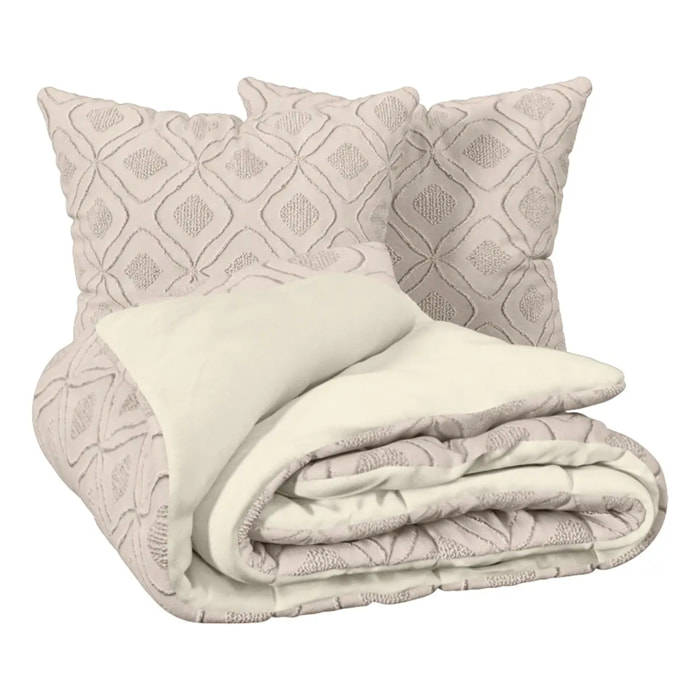 Parure de lit Amy 220x240cm beige