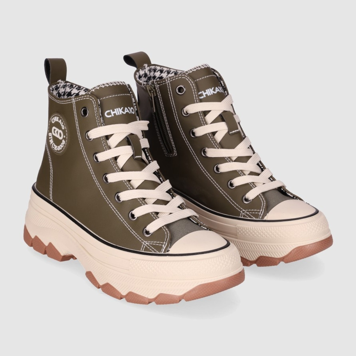 Deportivos - Kaki - Tacón: 5 cm