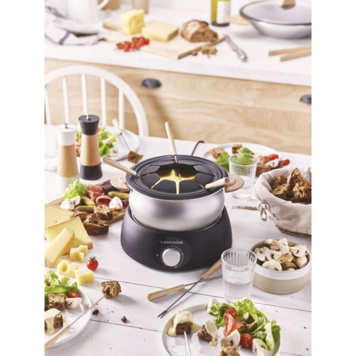 Fondue LAGRANGE Fondue Classic bois clair 8 pers 349015