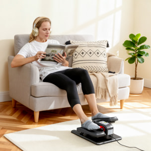 Mini Elíptica Eléctrica para Personas Mayores con 12 Velocidades, Modo Manual y Automático, Control Remoto, Pedaleador Eléctrico Silencioso Portátil con Pantalla LED y Pedales Antideslizantes