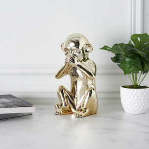 Statue Singe Dore H30cm