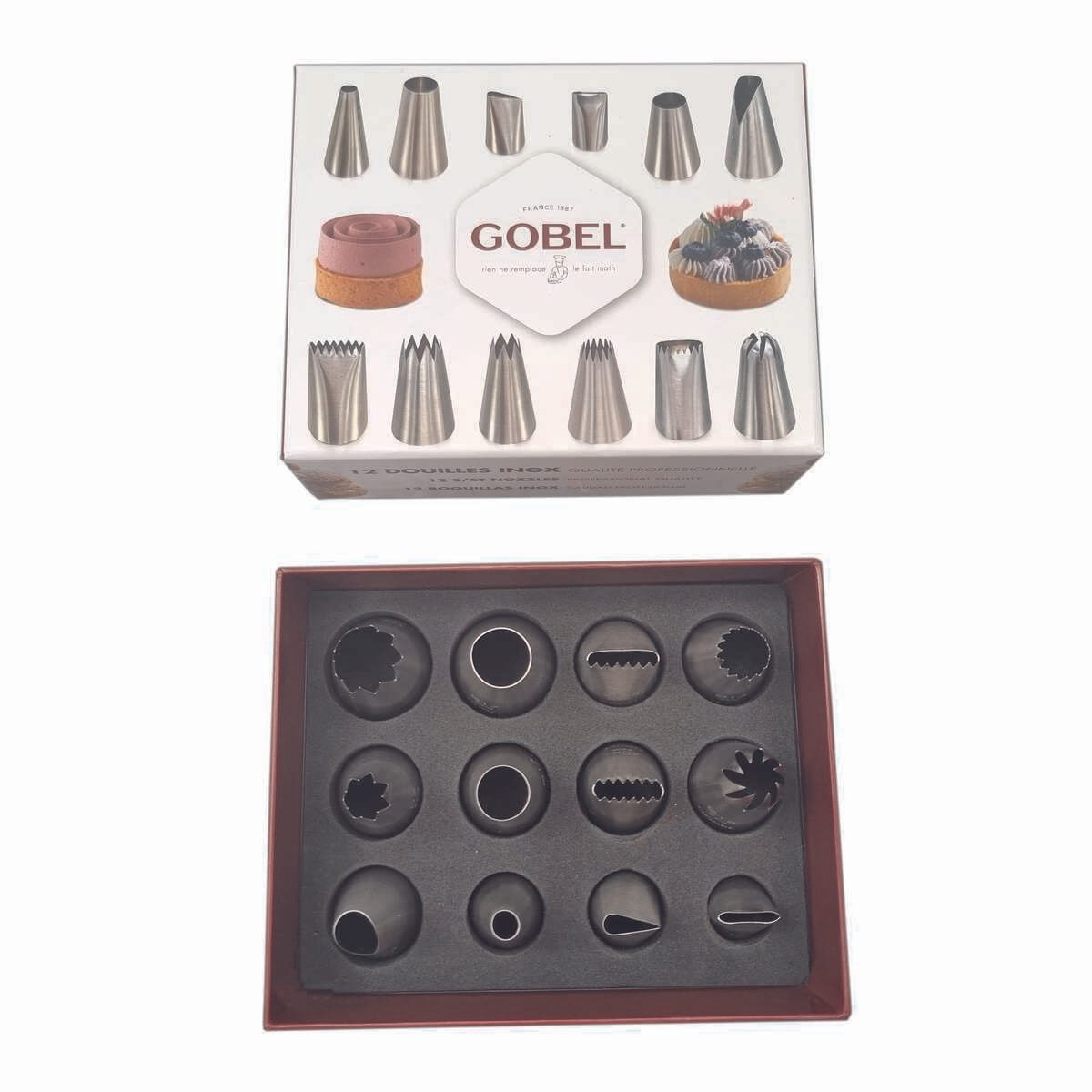 Coffret de 12 douilles inox qualité professionnelle GOBEL