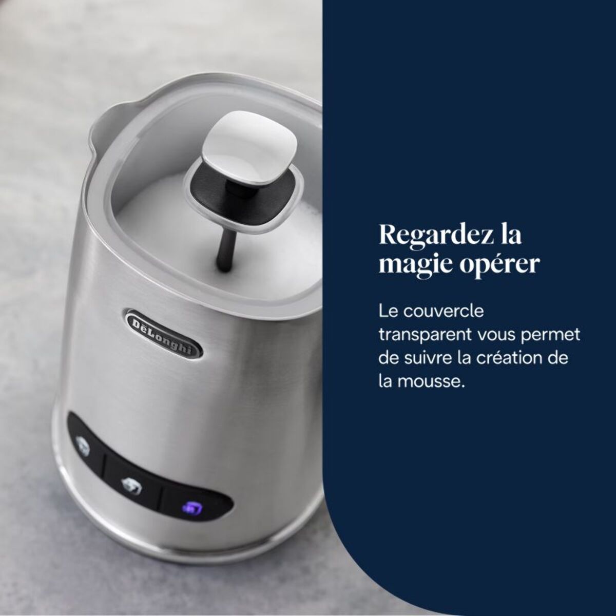 Mousseur à lait DELONGHI LatteMix Métal EMF3.M