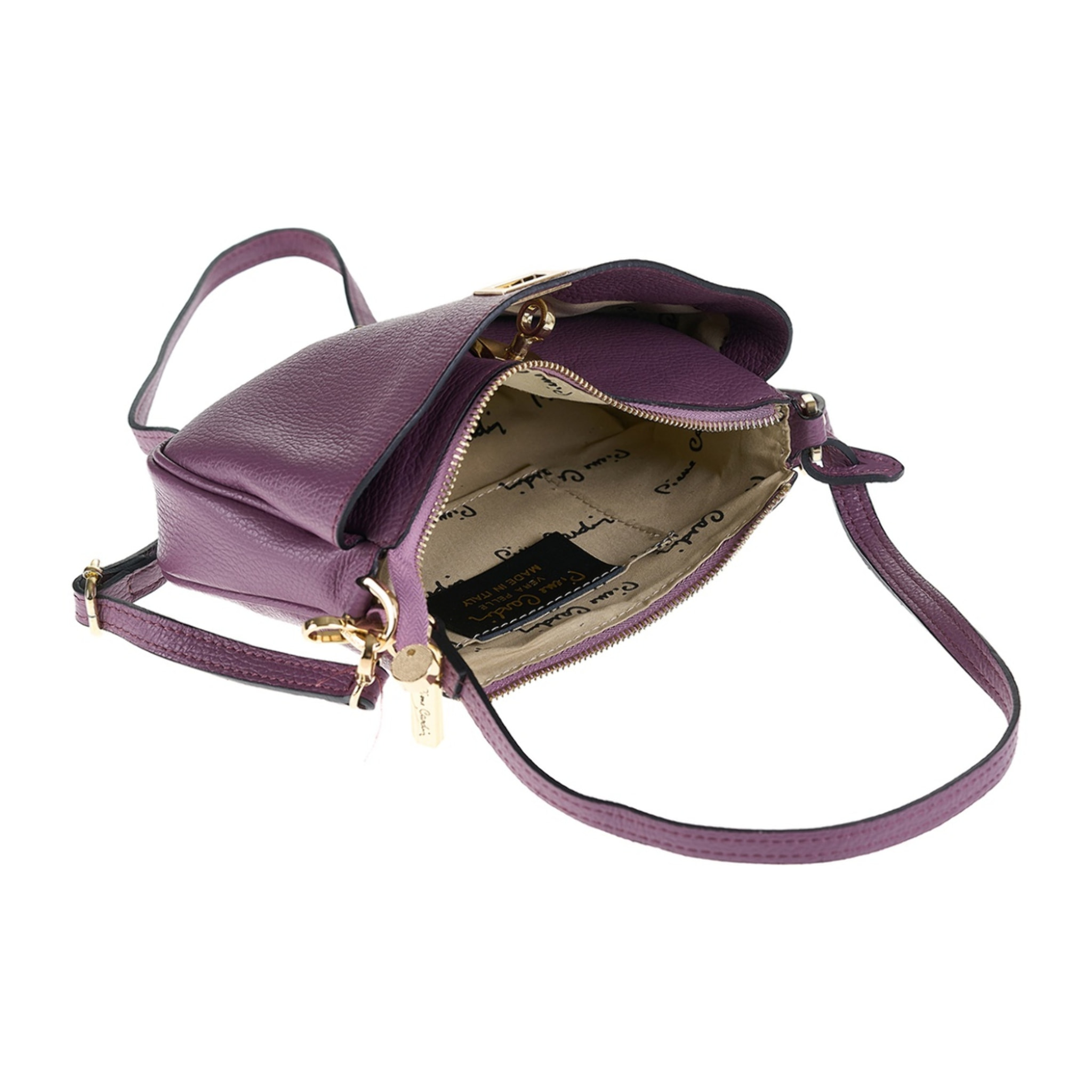 Borsa a spalla da donna Made in Italy - Modello Valoria - 100% pelle - 32.0 x 22.0 x 13.0 cm