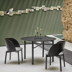 Mesa redonda Junco 120cm negro