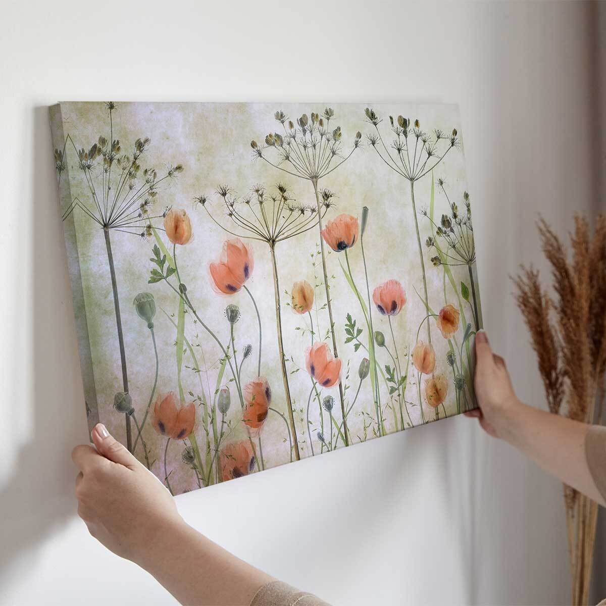 Tableau de fleurs Prairie de coquelicots Toile imprimée