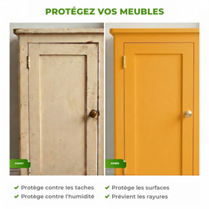 Rouleau adhésif décoratif Vinyle au Mètre - Jaune moutarde - Sticker Lavable Imperméable Mur Cuisine Meubles