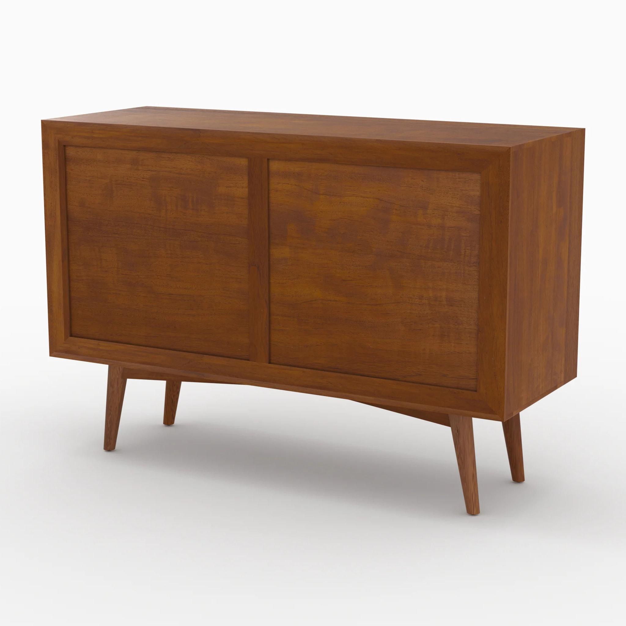 Petit buffet 2 portes coulissantes en teck - Waya