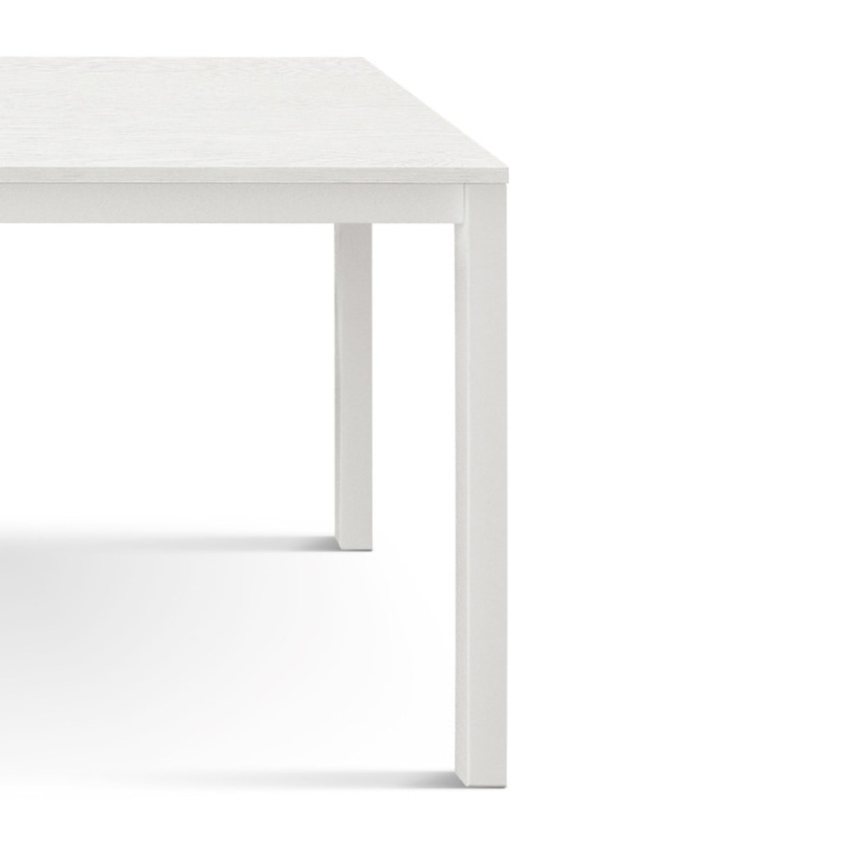 Tavolo RAVENNA in legno bianco anticato e struttura in metallo bianco 110x68 cm