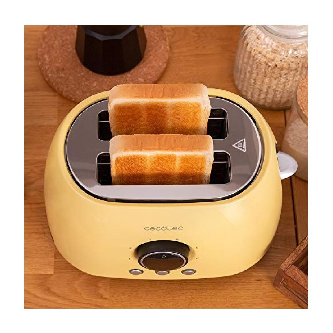 Cecotec Grille-pain vertical numérique ClassicToast 8000 Yellow Double