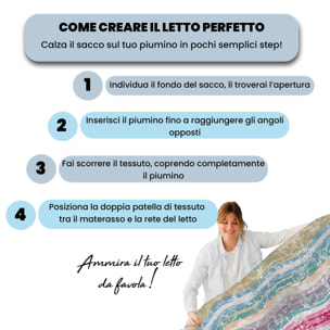 COPRIPIUMINO FASHION, 100% Microfibra, No Stiro - LOVE LINES