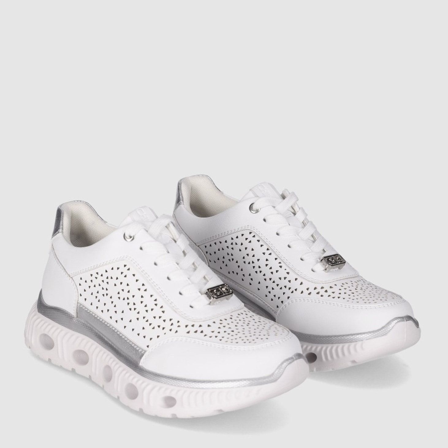 Deportivos - Blanco - Tacón: Bajo