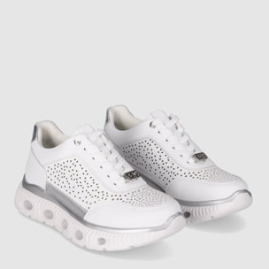 Deportivos - Blanco - Tacón: Bajo