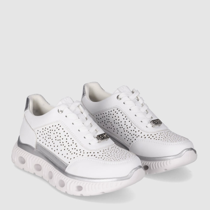 Deportivos - Blanco - Tacón: Bajo