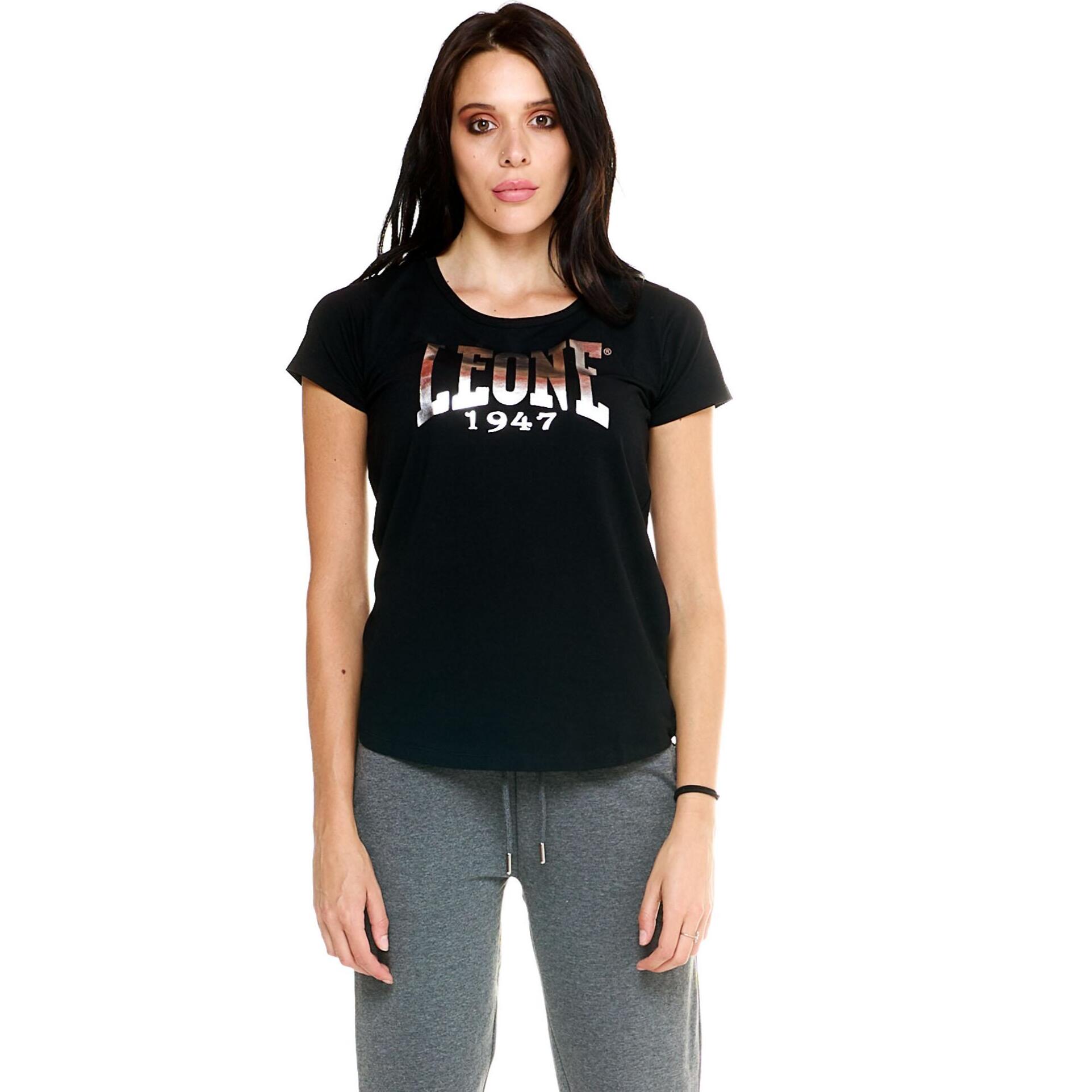 Camiseta de mujer con logo metalizado Leone Basic