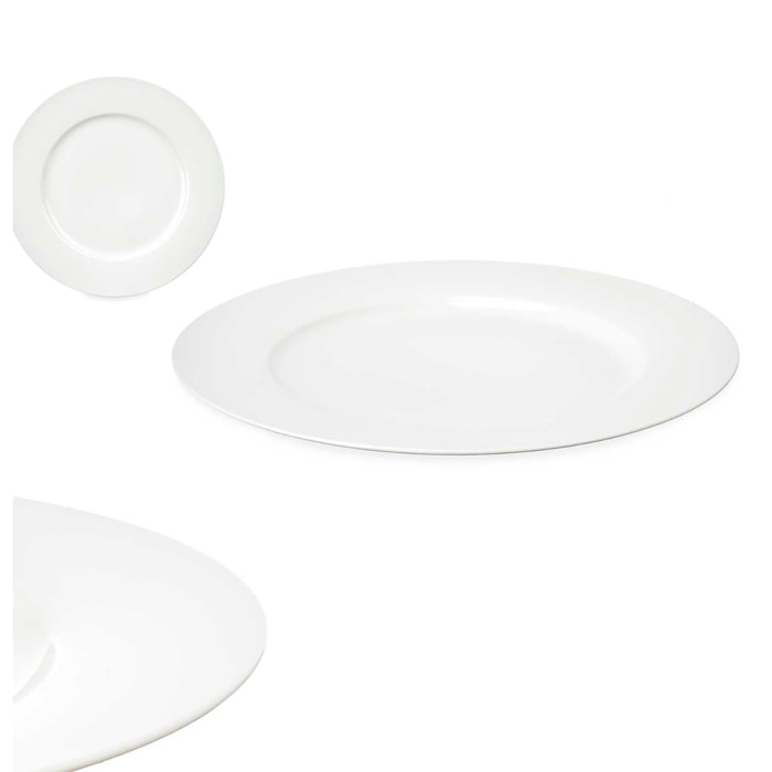 PACK 6 PLATOS LLANOS PORCELANA 27CM