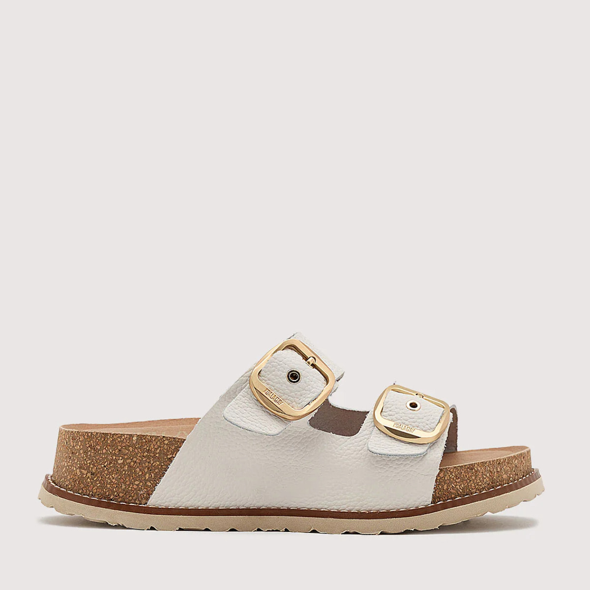 Sandalia Bio Piel Blanco con Cuña - Sintran