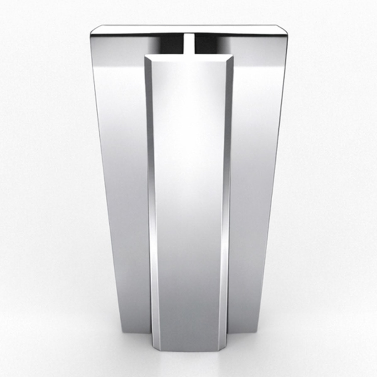 Profilé Mural de Jonction en Aluminium Chrome H250 cm compatible avec WALL'IT et STONE'IT